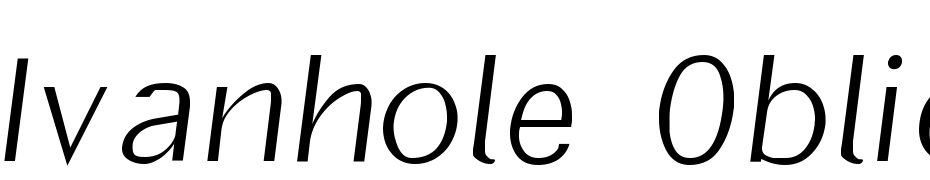 Ivanhole Oblique Font Download Free